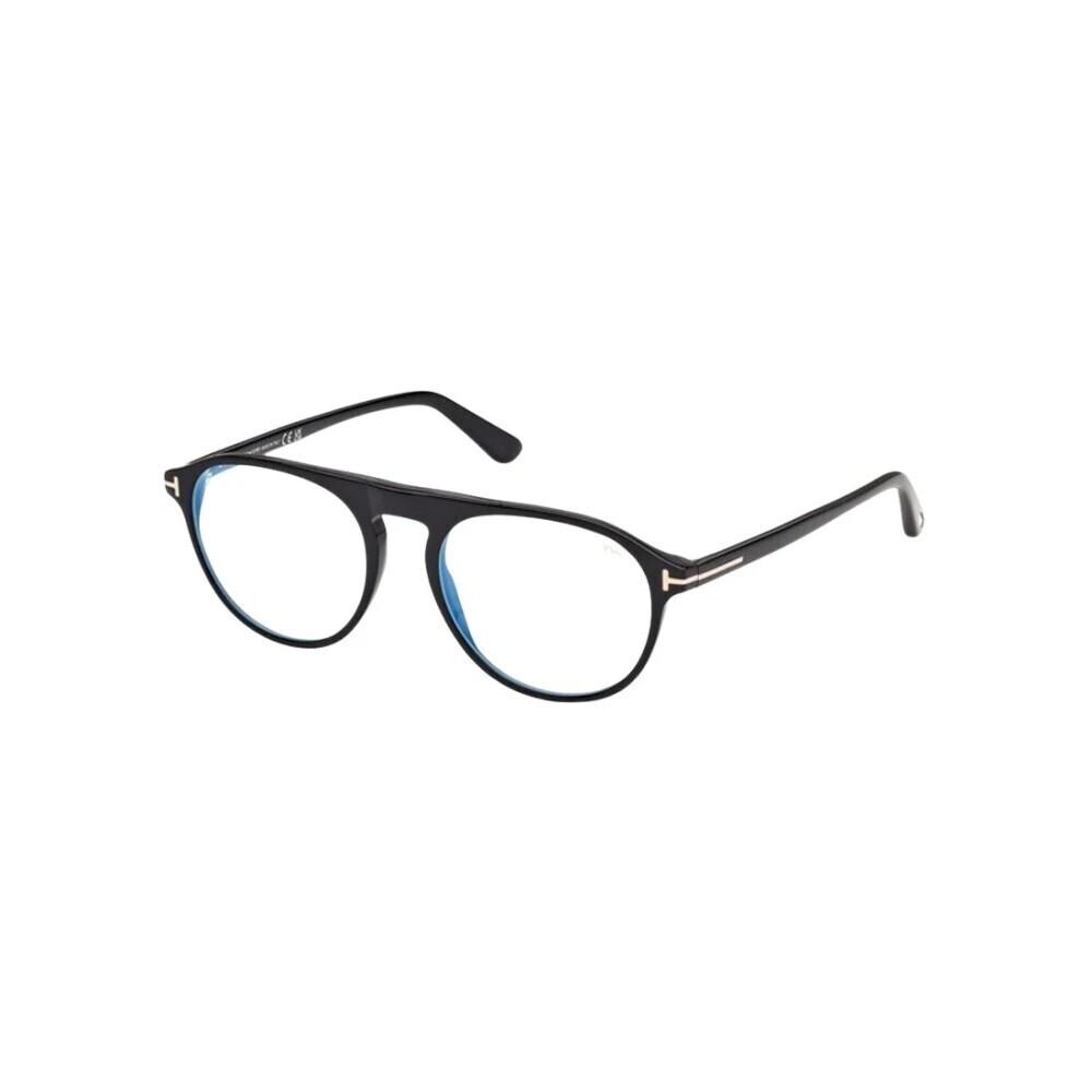 Tom Ford FT6118 Eyeglasses Shiny Black Acetate Round